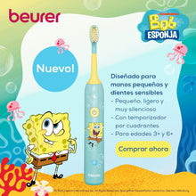 Cargar imagen en el visor de la galería, Cepillo de dientes eléctrico sónica Beurer Bob Esponja Sc 11