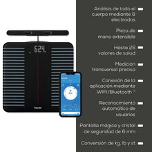 Cargar imagen en el visor de la galería, Balanza Digital Bioimpedancia Con Bluetooth Beurer Bf 990 Negro
